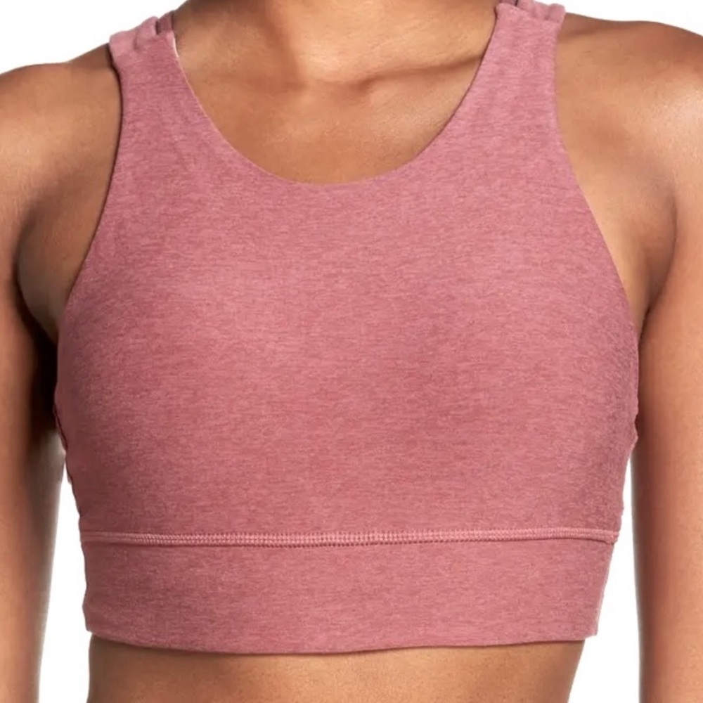 ELEVATION SPORTS BRA STRAPPY DESERT ROSE PINK HEATHER LARGE—didn’t fit!